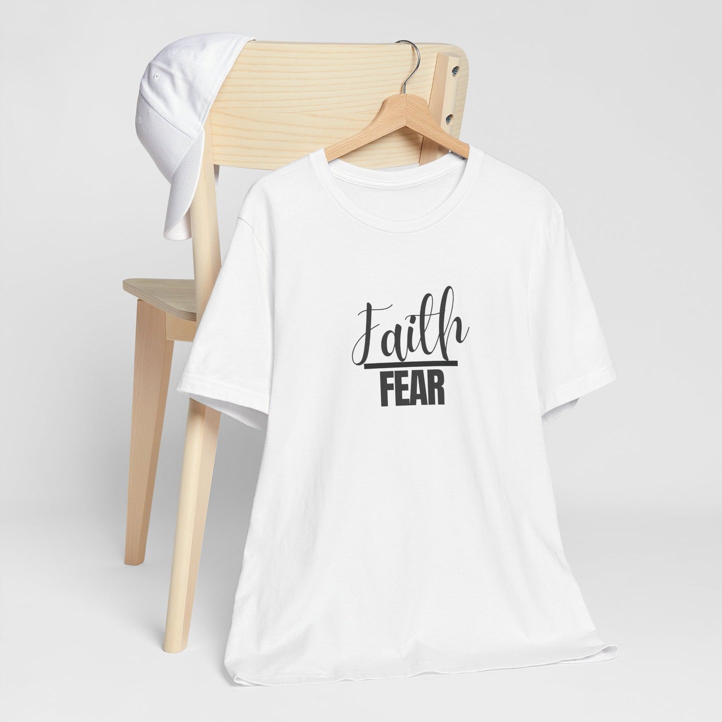 Faith Over Fear Unisex Tee, Inspirational T-Shirt, Motivational Gift for Her, Faith-Based Apparel, Everyday Casual Wear