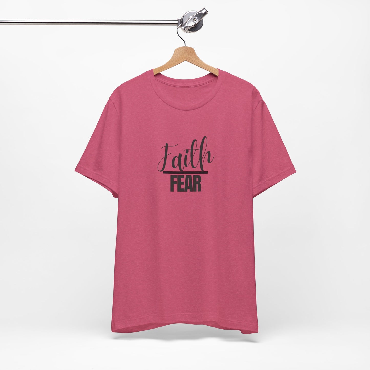 Faith Over Fear Unisex Tee, Inspirational T-Shirt, Motivational Gift for Her, Faith-Based Apparel, Everyday Casual Wear