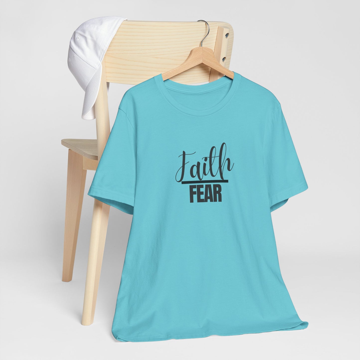 Faith Over Fear Unisex Tee, Inspirational T-Shirt, Motivational Gift for Her, Faith-Based Apparel, Everyday Casual Wear