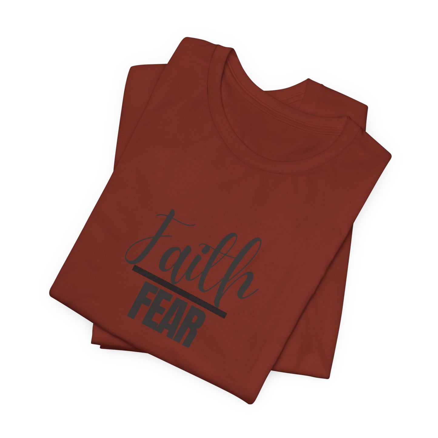 Faith Over Fear Unisex Tee, Inspirational T-Shirt, Motivational Gift for Her, Faith-Based Apparel, Everyday Casual Wear