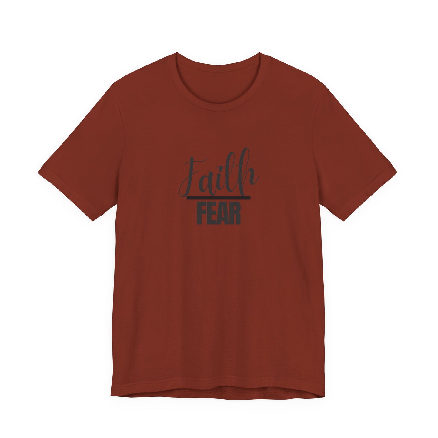 Faith Over Fear Unisex Tee, Inspirational T-Shirt, Motivational Gift for Her, Faith-Based Apparel, Everyday Casual Wear