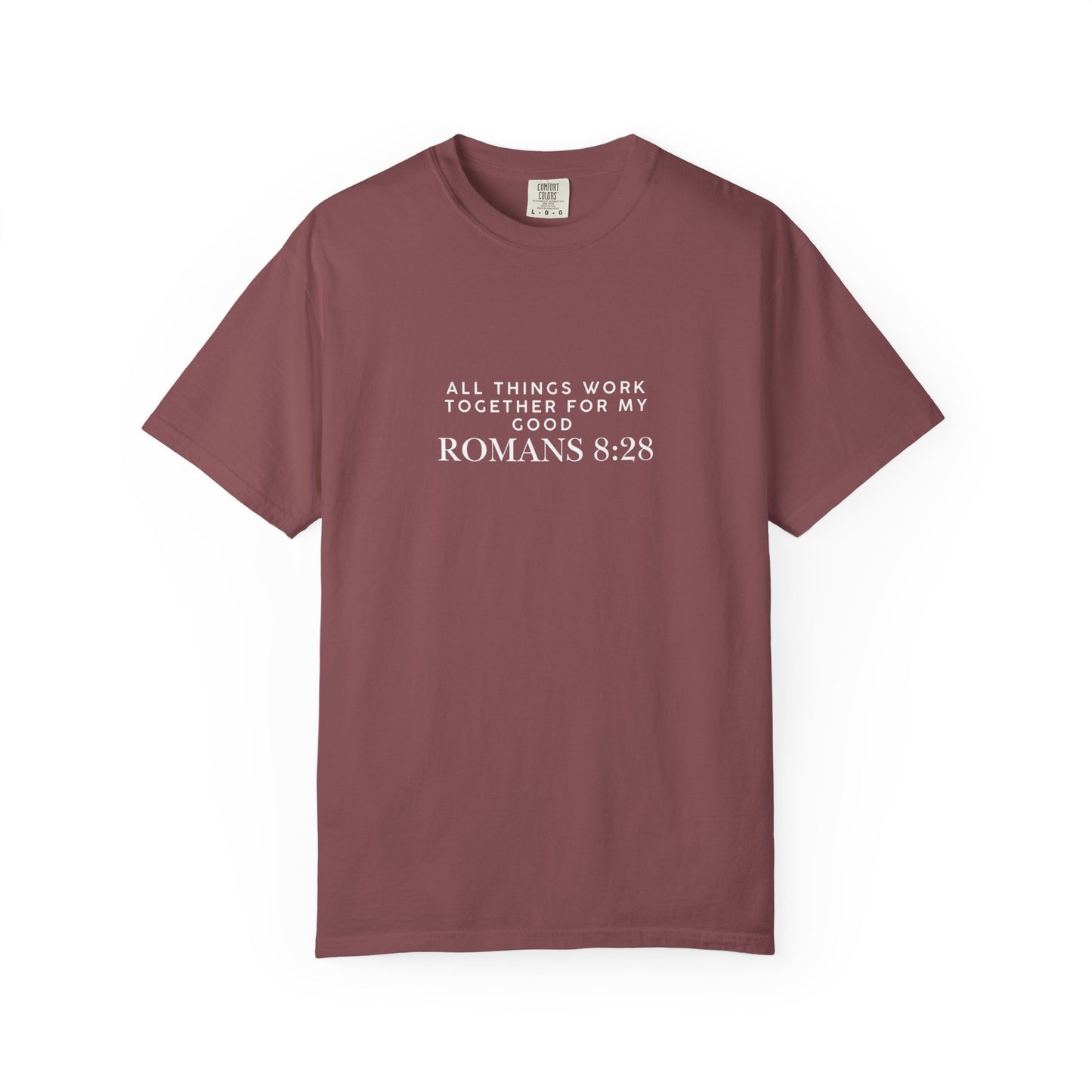 Garment-Dyed T-Shirt with Inspirational Bible Verse, Scripture Tee, Faith-Based Apparel, Gift for Christians, Casual Wear, Everyday Wear