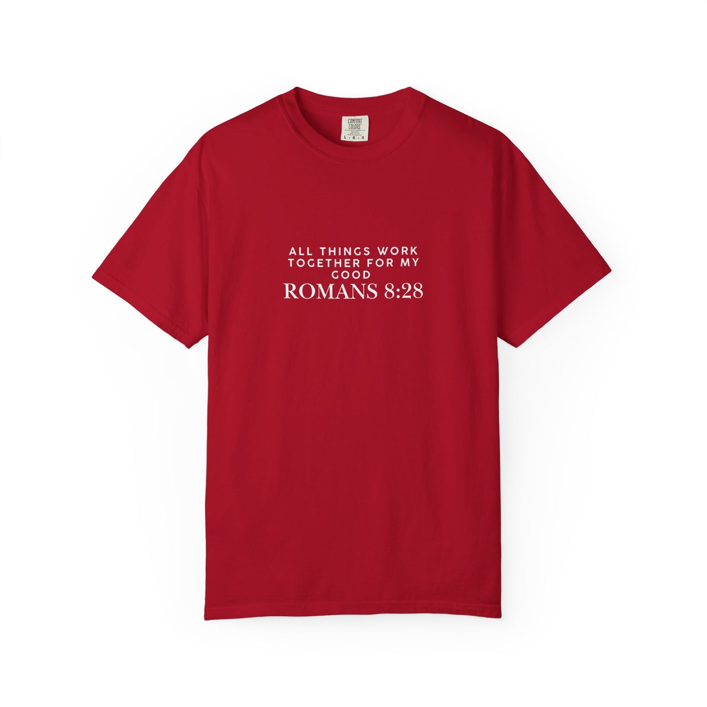Garment-Dyed T-Shirt with Inspirational Bible Verse, Scripture Tee, Faith-Based Apparel, Gift for Christians, Casual Wear, Everyday Wear