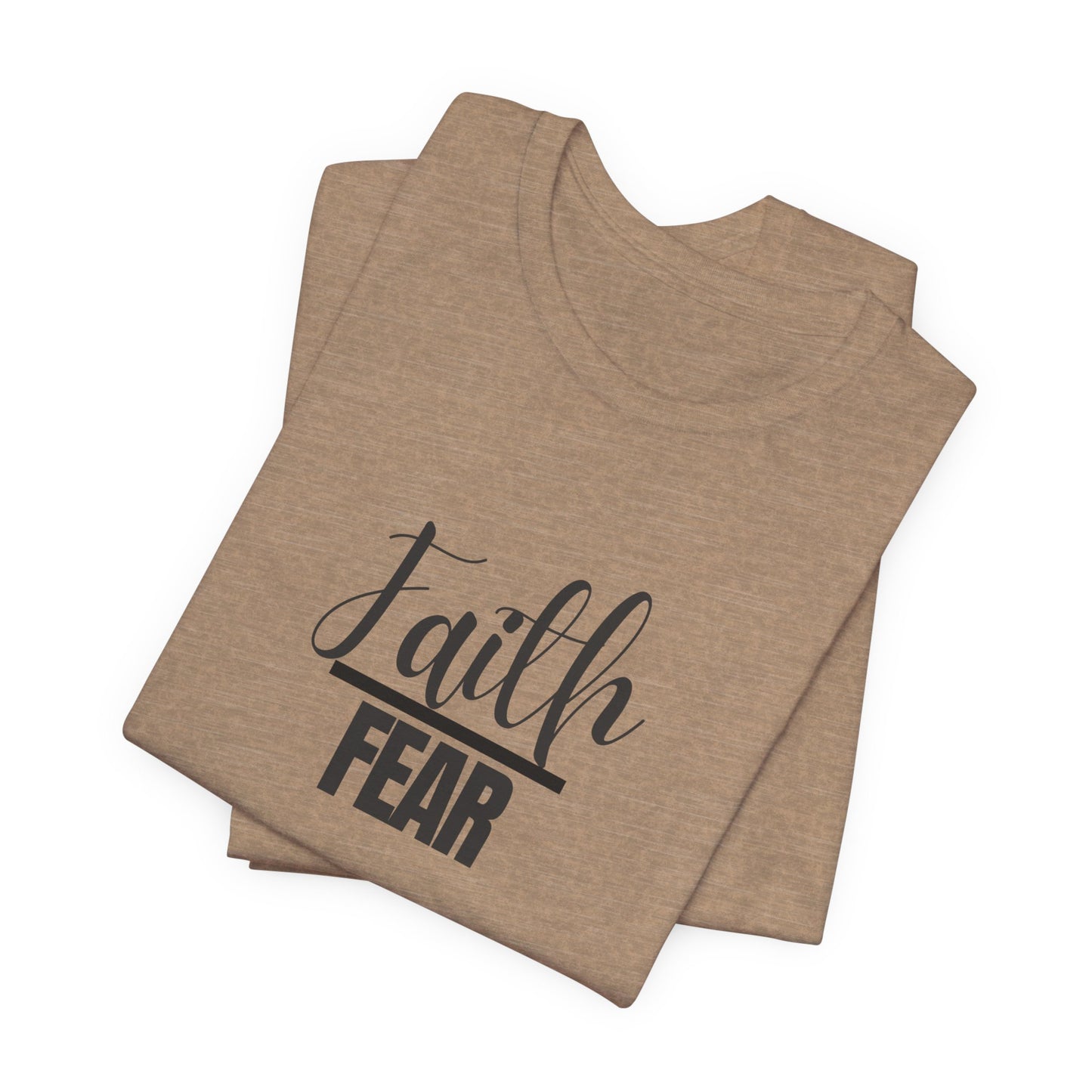 Faith Over Fear Unisex Tee, Inspirational T-Shirt, Motivational Gift for Her, Faith-Based Apparel, Everyday Casual Wear