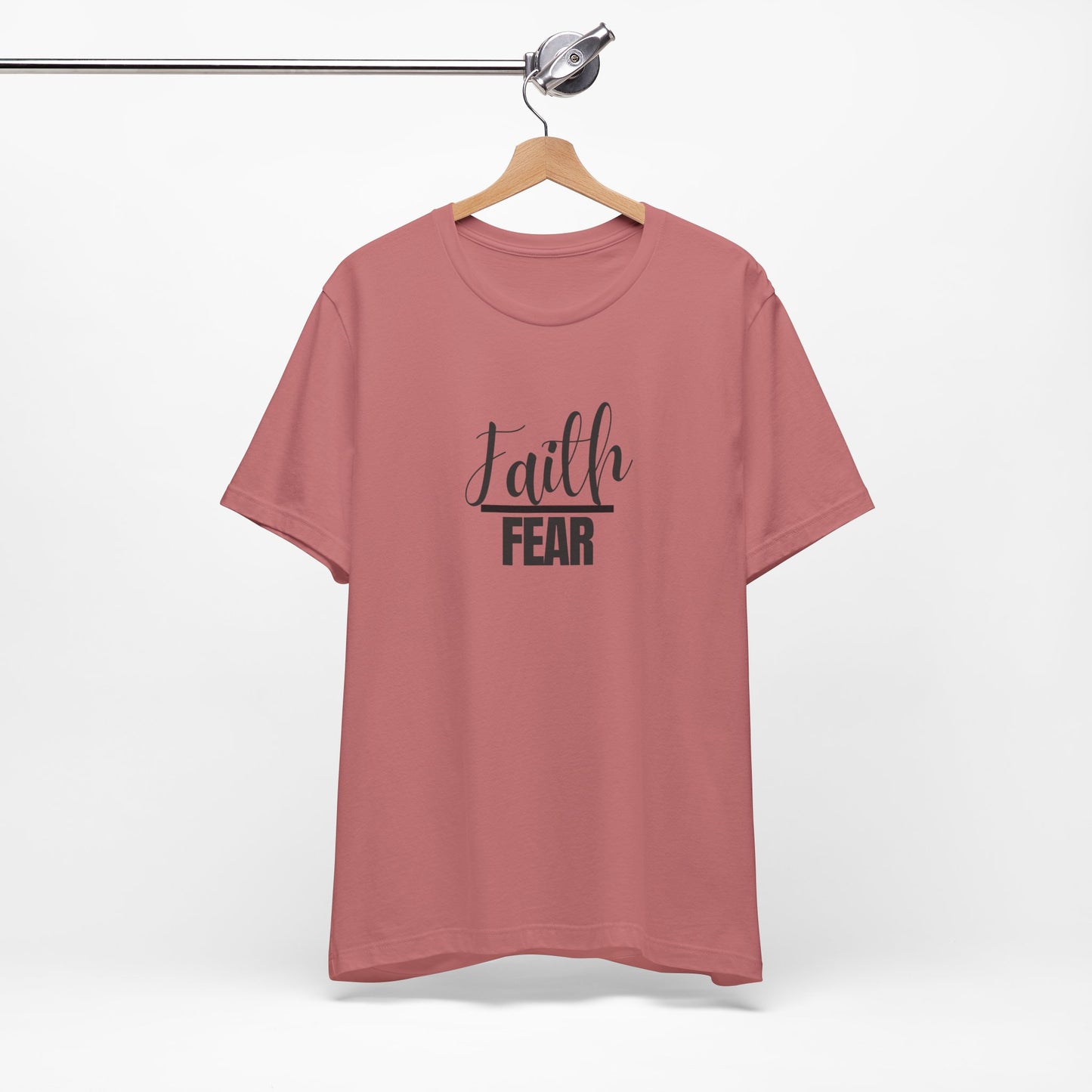 Faith Over Fear Unisex Tee, Inspirational T-Shirt, Motivational Gift for Her, Faith-Based Apparel, Everyday Casual Wear