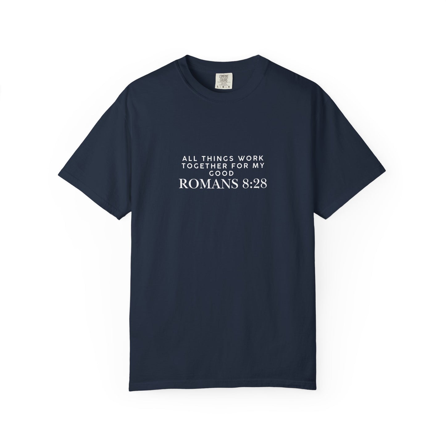 Garment-Dyed T-Shirt with Inspirational Bible Verse, Scripture Tee, Faith-Based Apparel, Gift for Christians, Casual Wear, Everyday Wear
