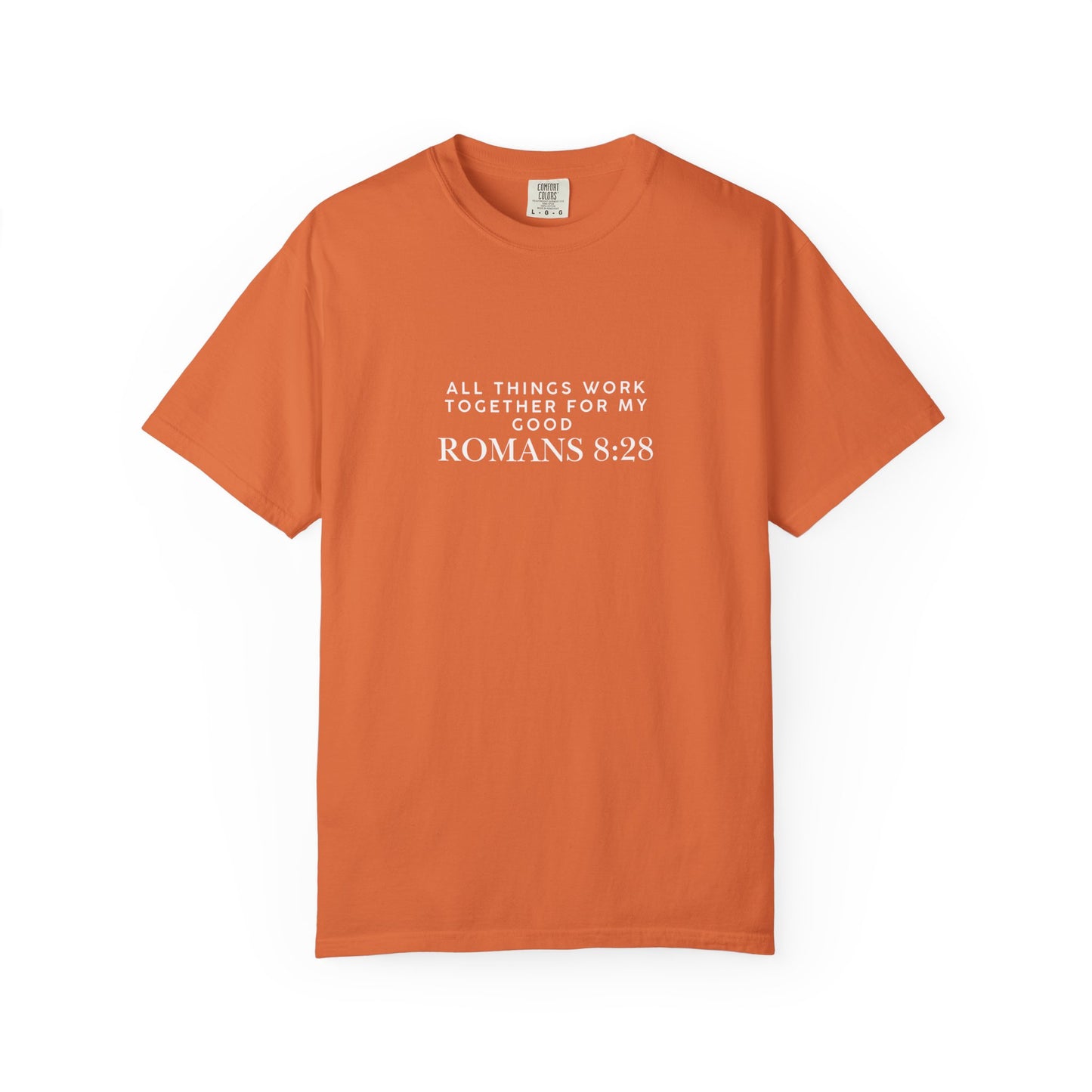Garment-Dyed T-Shirt with Inspirational Bible Verse, Scripture Tee, Faith-Based Apparel, Gift for Christians, Casual Wear, Everyday Wear