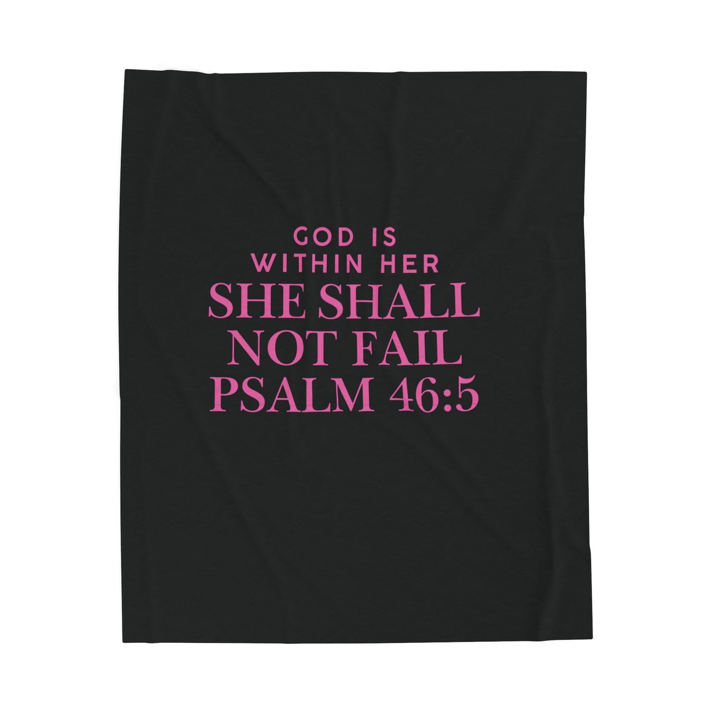 Inspirational Velveteen Plush Blanket - God Is Within Her, Cozy Throw for Home, Warm Gift, Spiritual Decor, Comforting Blanket