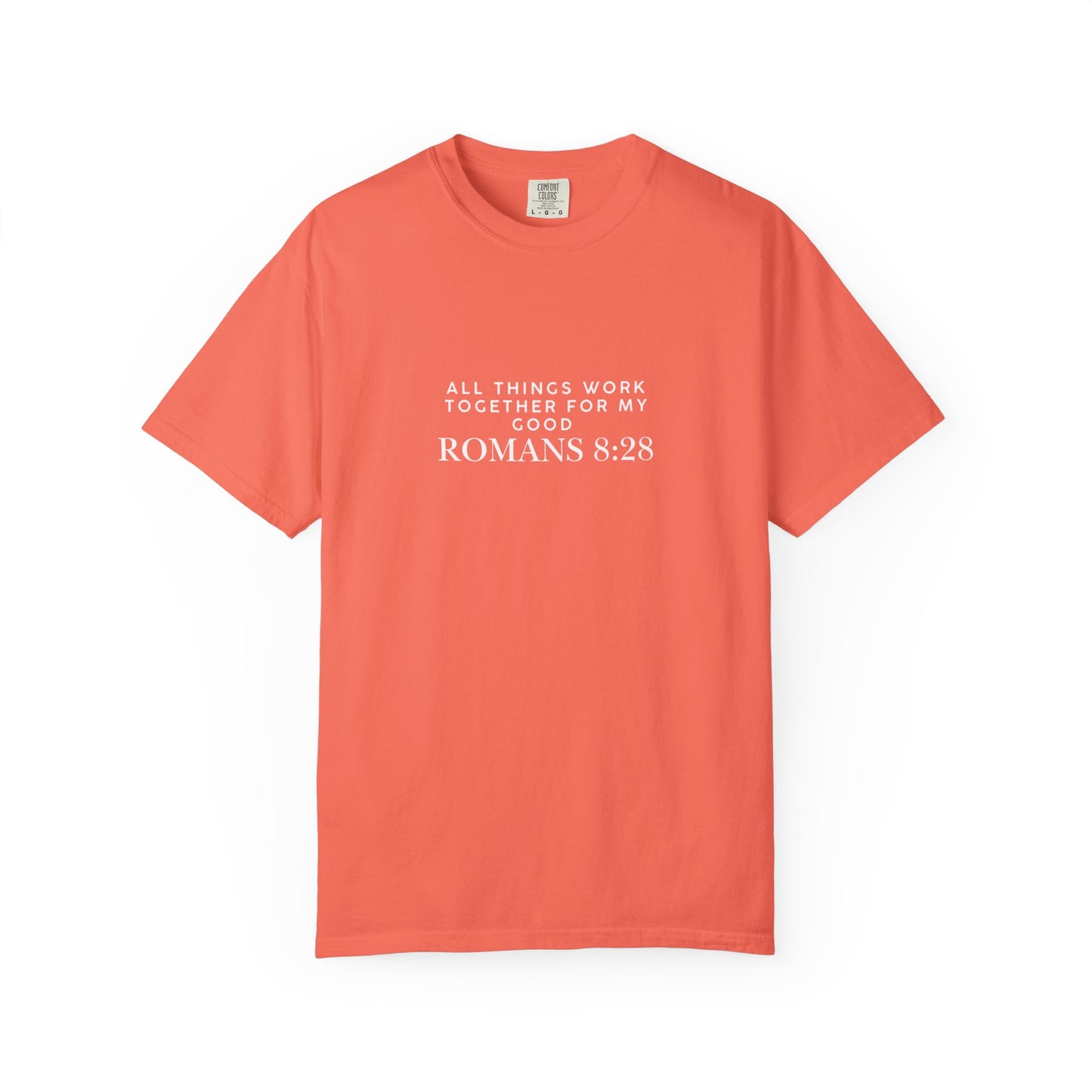 Garment-Dyed T-Shirt with Inspirational Bible Verse, Scripture Tee, Faith-Based Apparel, Gift for Christians, Casual Wear, Everyday Wear