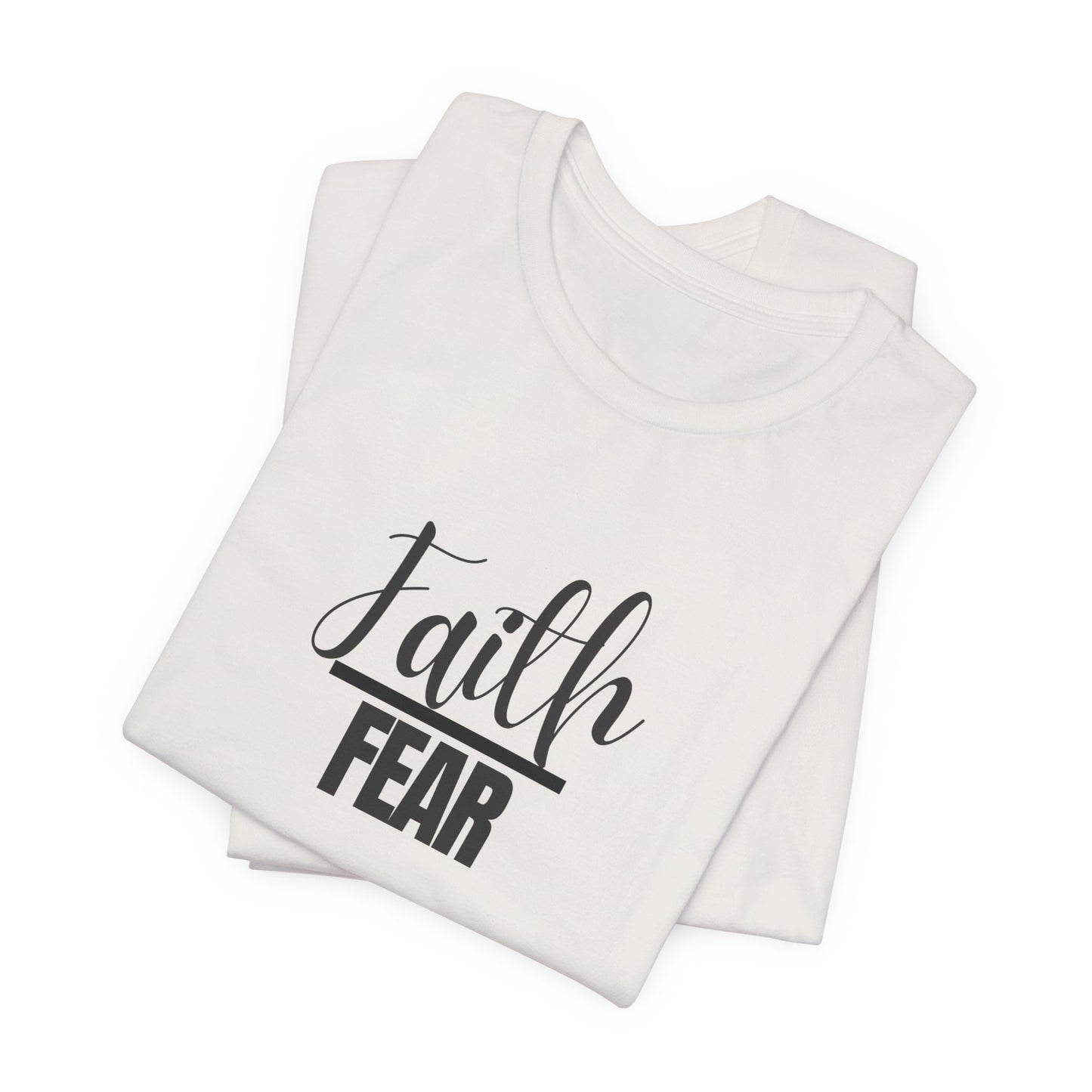 Faith Over Fear Unisex Tee, Inspirational T-Shirt, Motivational Gift for Her, Faith-Based Apparel, Everyday Casual Wear