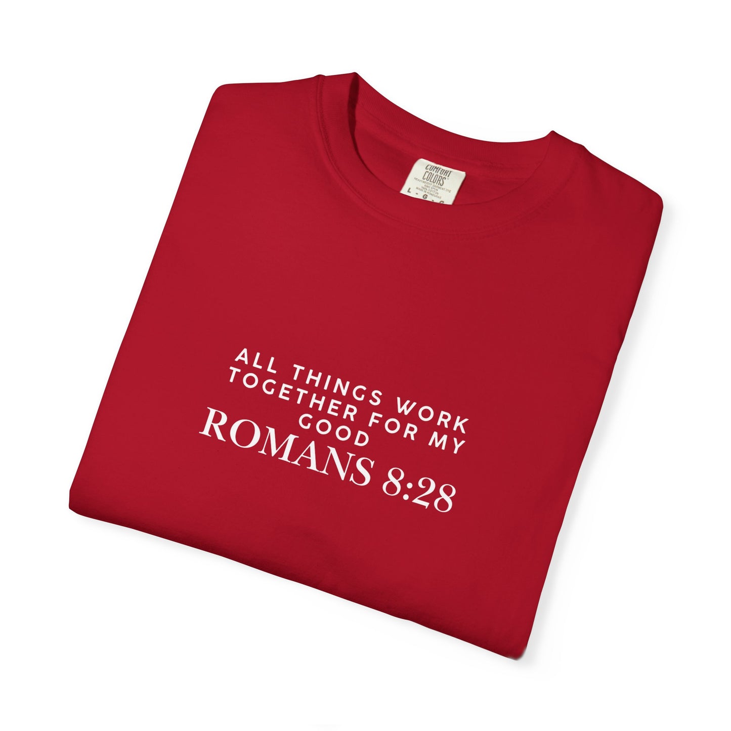 Garment-Dyed T-Shirt with Inspirational Bible Verse, Scripture Tee, Faith-Based Apparel, Gift for Christians, Casual Wear, Everyday Wear