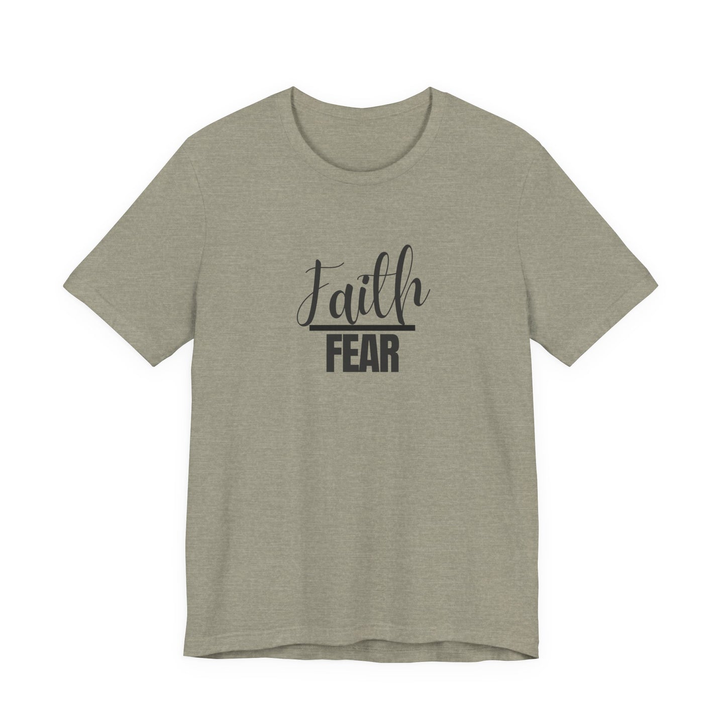 Faith Over Fear Unisex Tee, Inspirational T-Shirt, Motivational Gift for Her, Faith-Based Apparel, Everyday Casual Wear