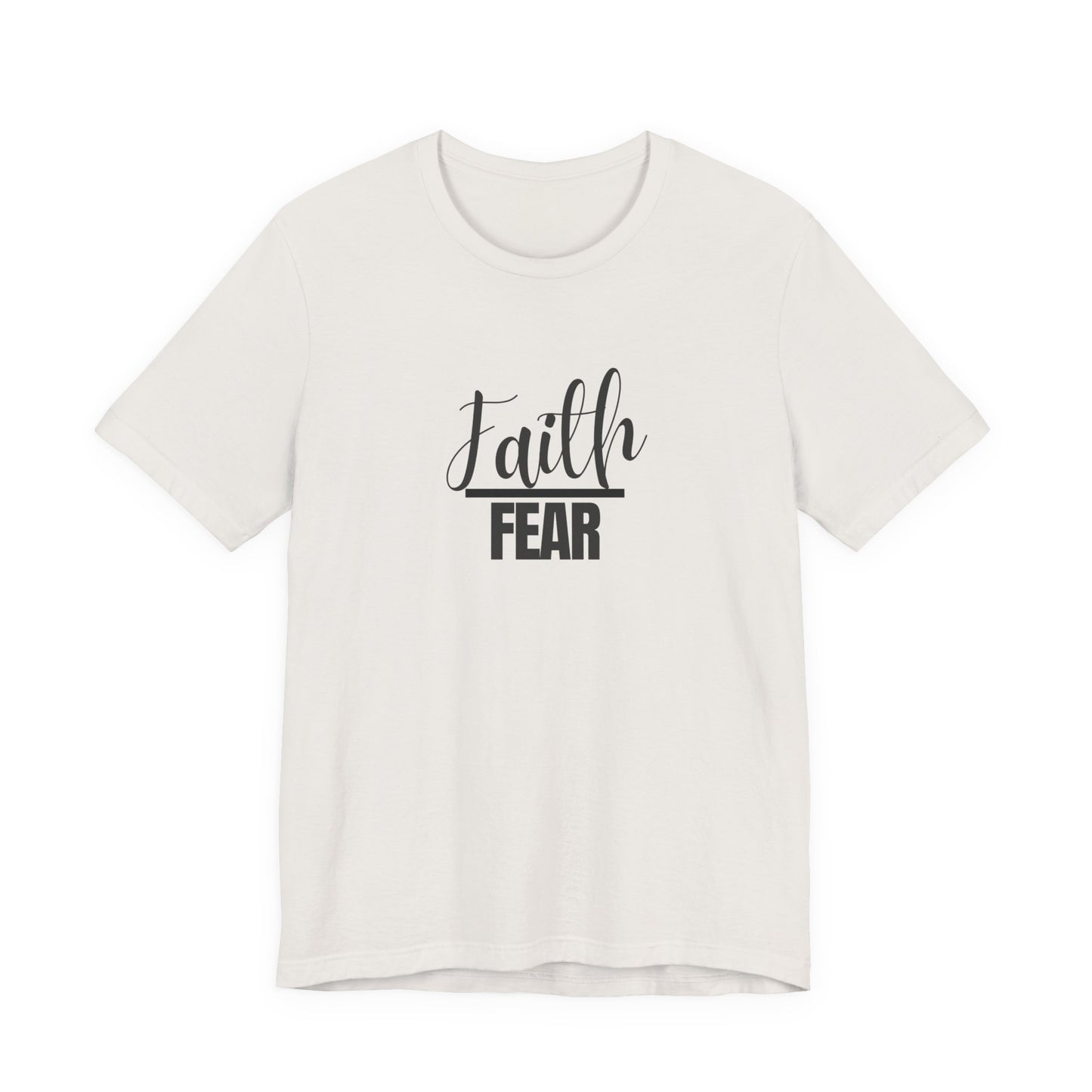 Faith Over Fear Unisex Tee, Inspirational T-Shirt, Motivational Gift for Her, Faith-Based Apparel, Everyday Casual Wear
