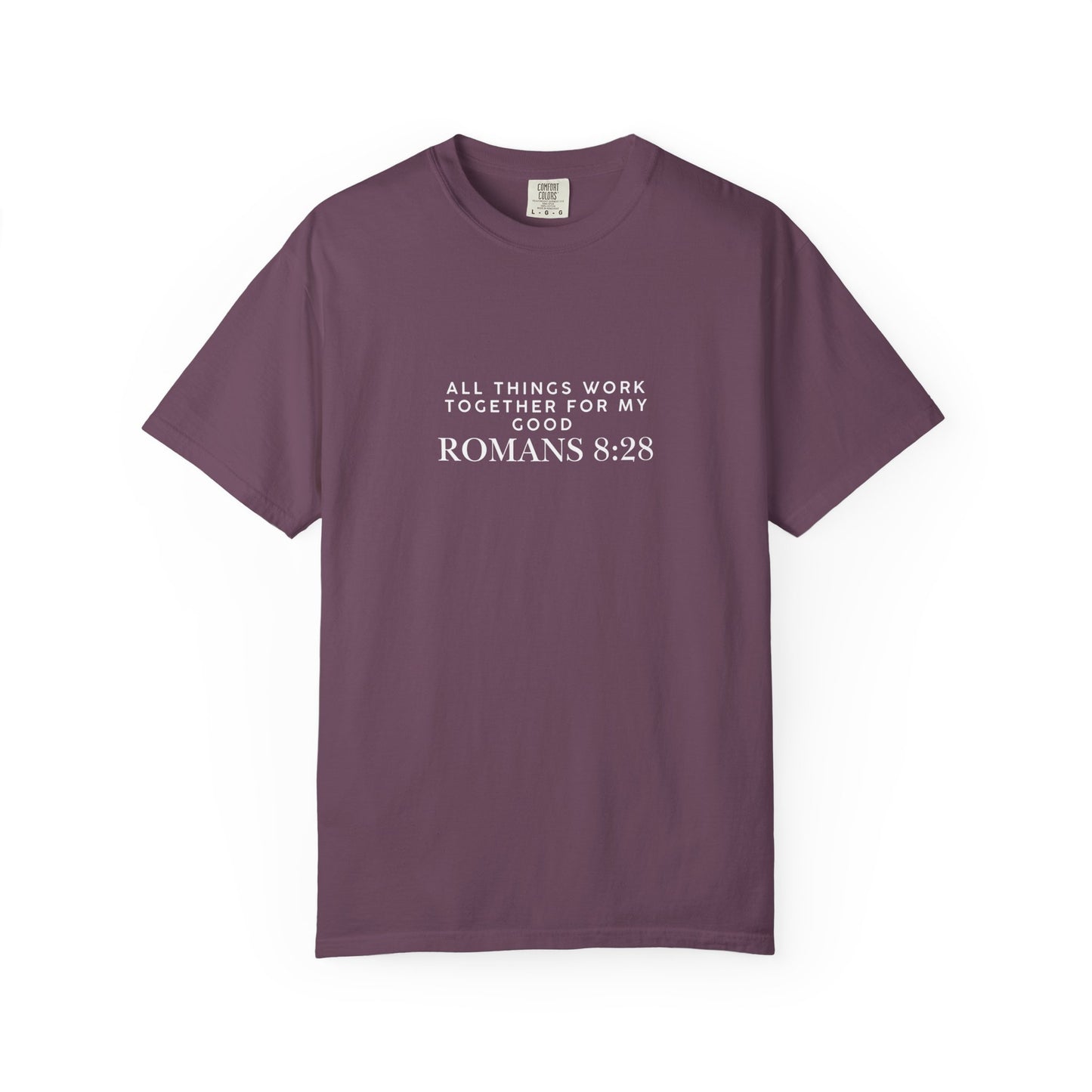 Garment-Dyed T-Shirt with Inspirational Bible Verse, Scripture Tee, Faith-Based Apparel, Gift for Christians, Casual Wear, Everyday Wear
