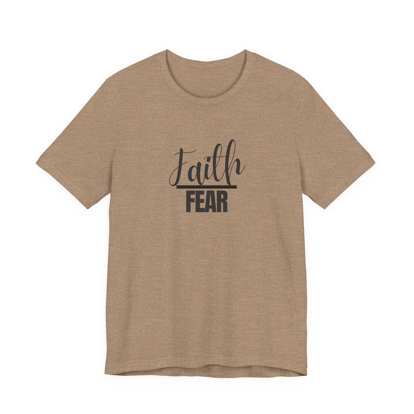 Faith Over Fear Unisex Tee, Inspirational T-Shirt, Motivational Gift for Her, Faith-Based Apparel, Everyday Casual Wear