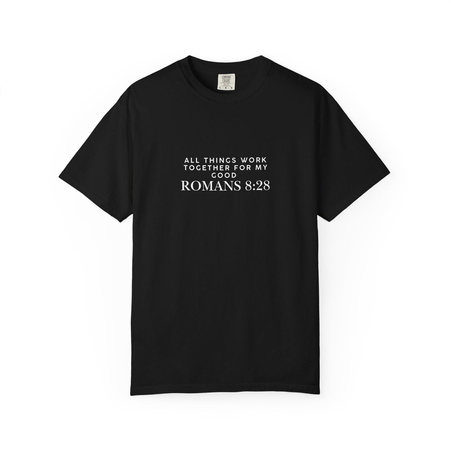 Garment-Dyed T-Shirt with Inspirational Bible Verse, Scripture Tee, Faith-Based Apparel, Gift for Christians, Casual Wear, Everyday Wear