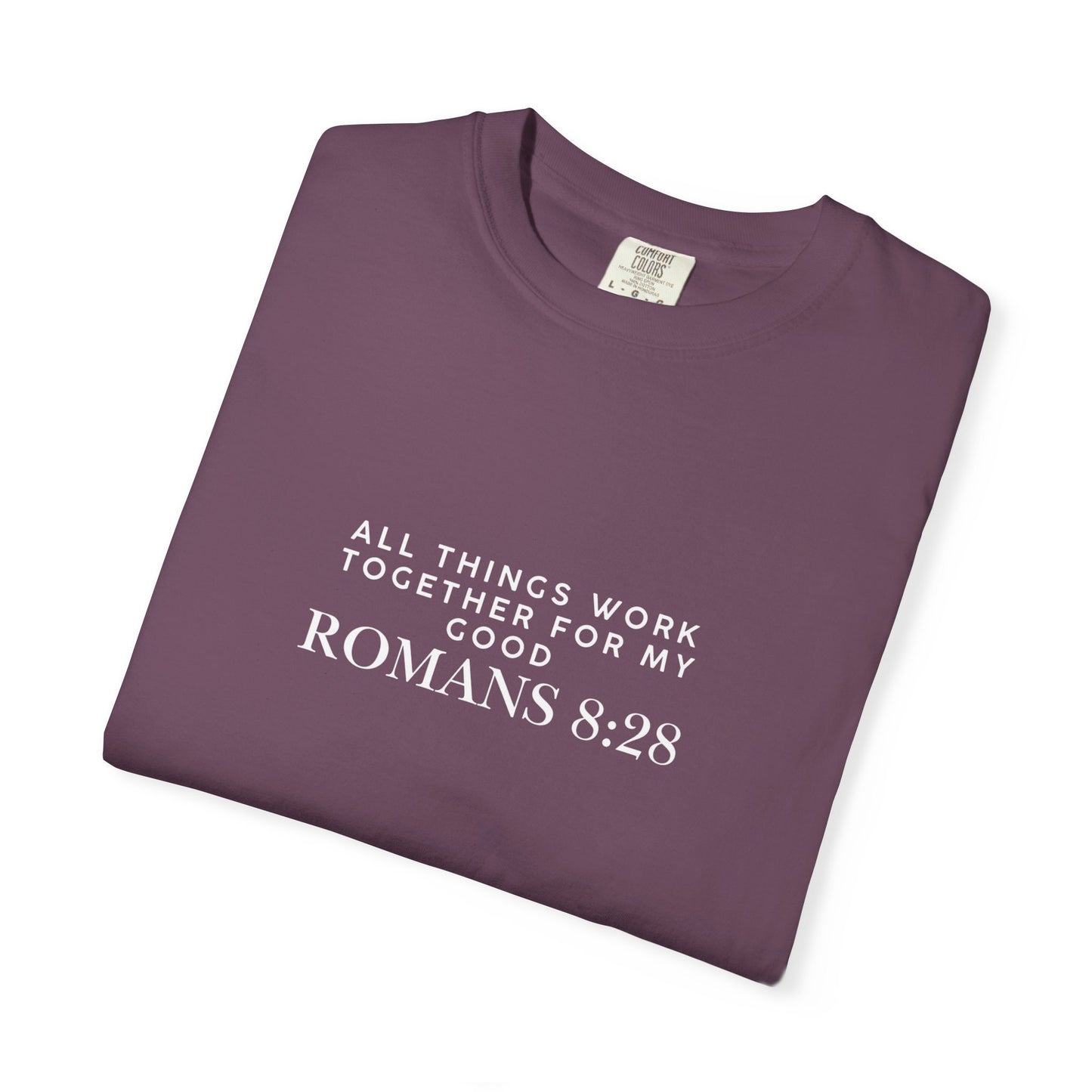 Garment-Dyed T-Shirt with Inspirational Bible Verse, Scripture Tee, Faith-Based Apparel, Gift for Christians, Casual Wear, Everyday Wear